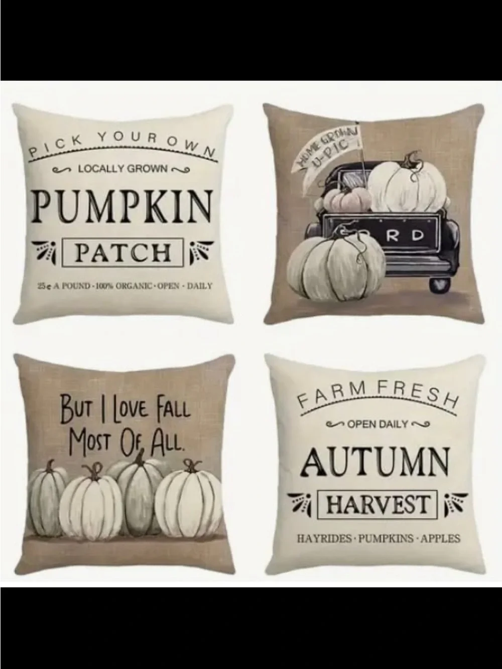 4 pc pillow covers